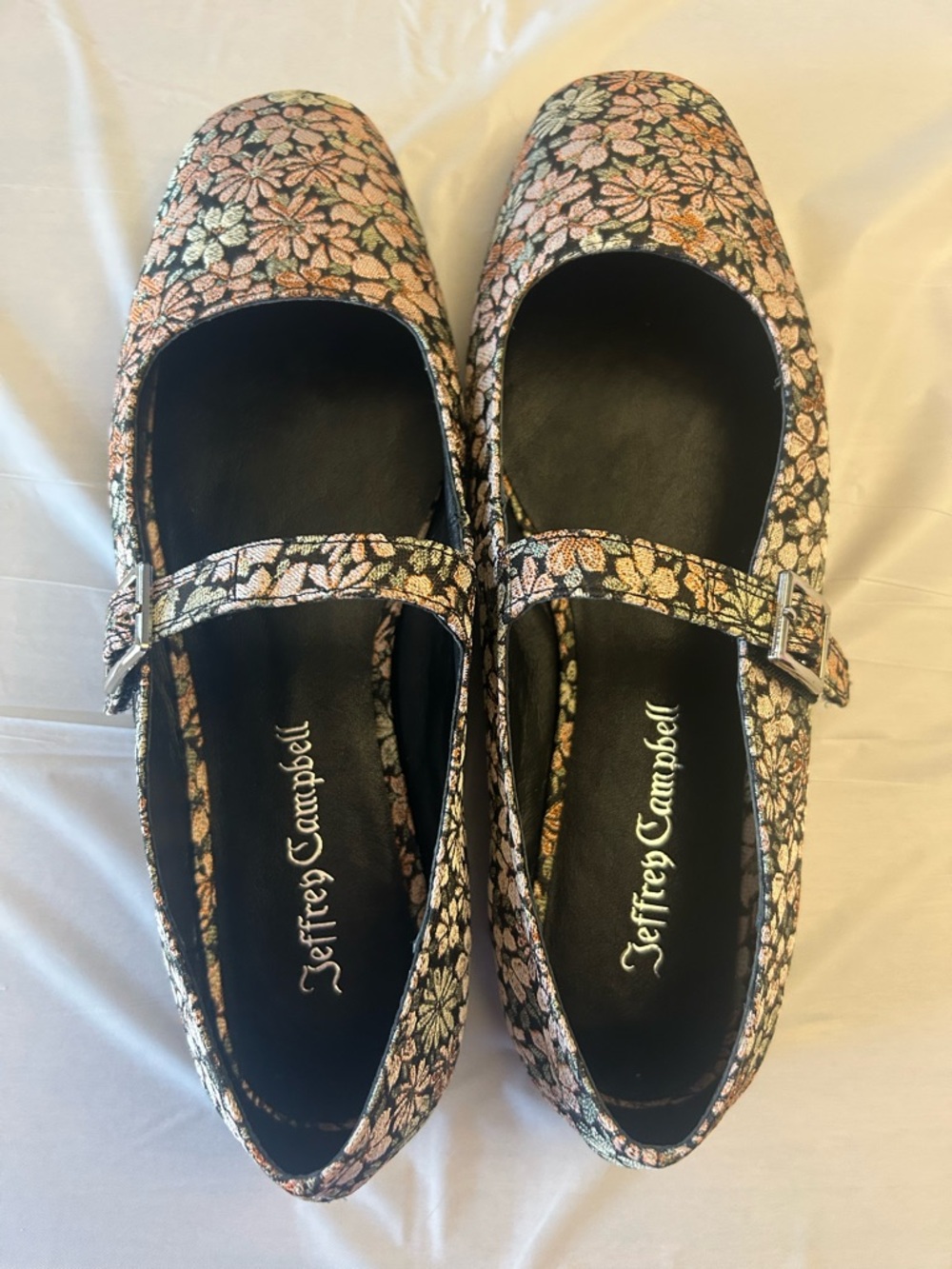 Free People Floral Mary Jane Flats in Pink Multi Color - Picture 4 of 7
